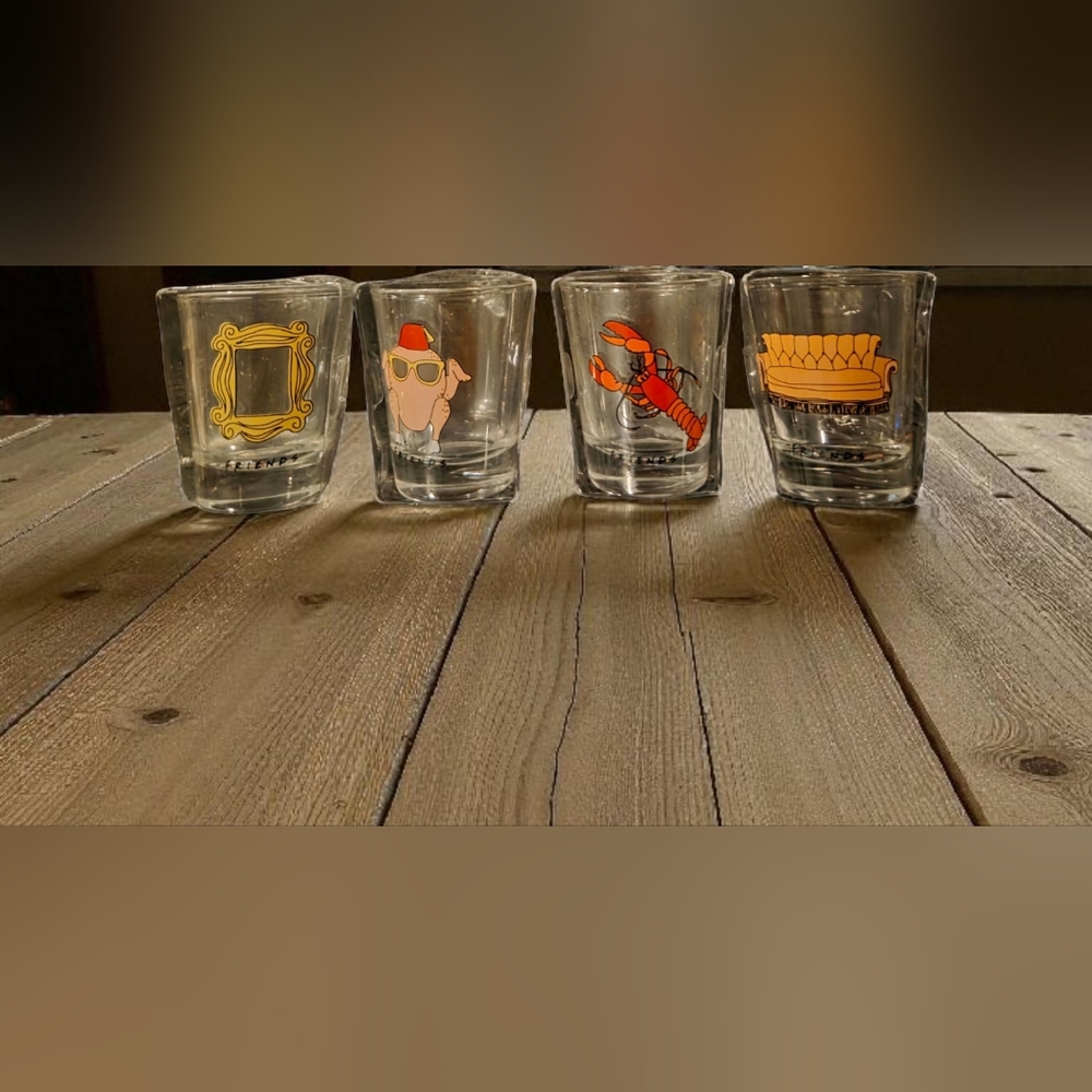 Set of 4 Friends Themed Shot Glasses